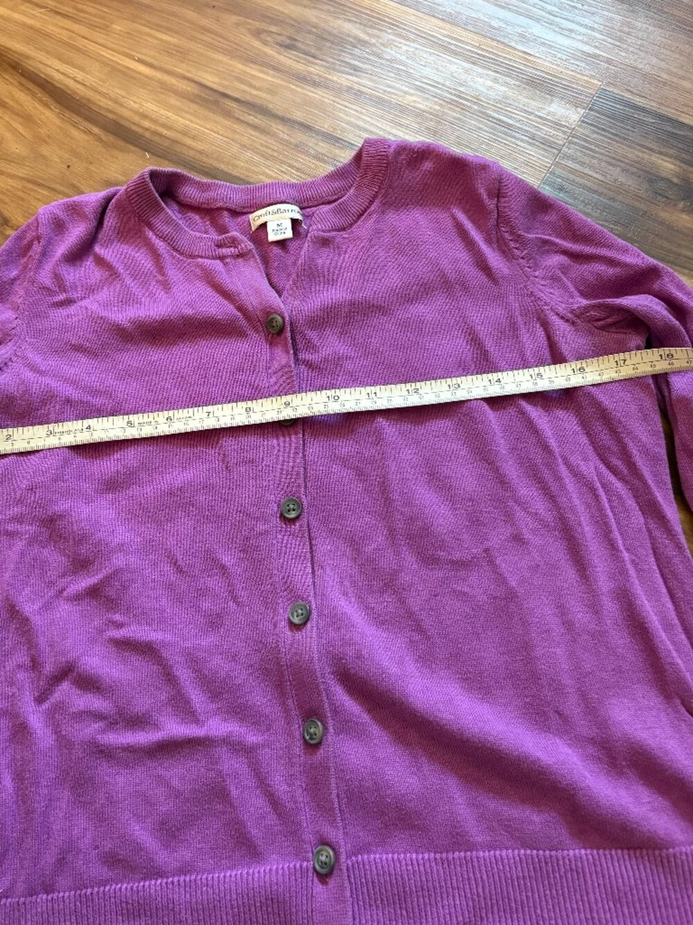 Ladies' pink button-up cardigan - Picture 3 of 6